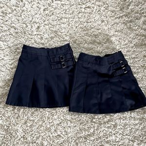 Girls Navy Blue Skirt - Set of 2